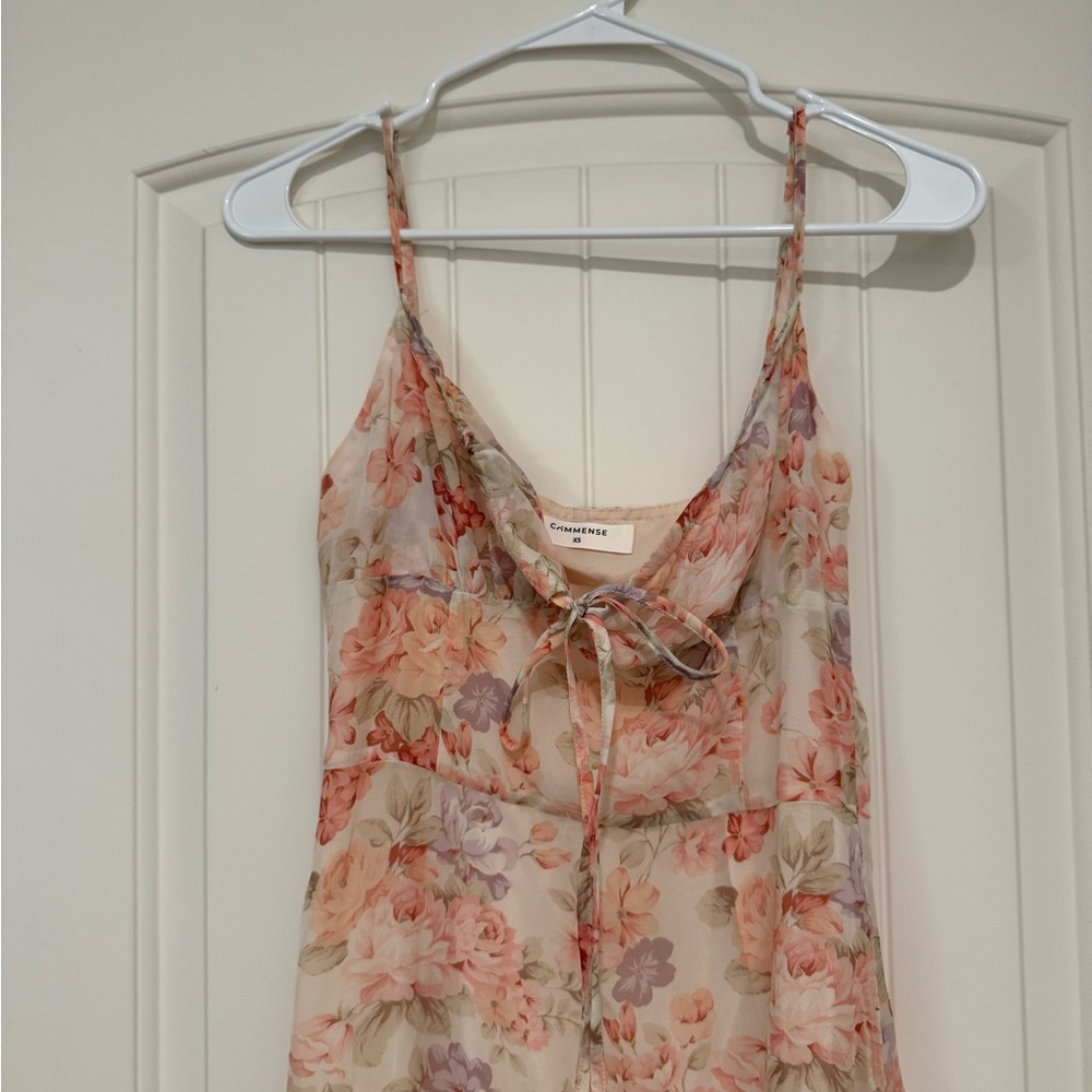 Chiffon Ruffle Cami Floral Dress - image 2
